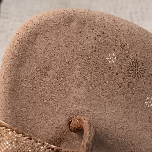 Taos women's 'Gift 2' sparkly ruched leather thongs flip flops sz 12 - Picture 11 of 13